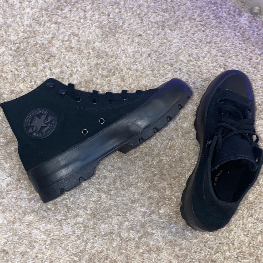 Black platform converse